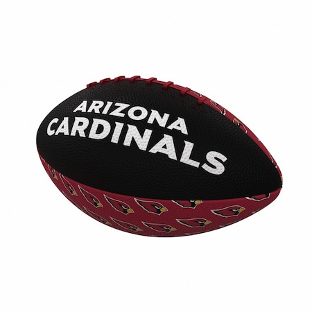Logo Brands Arizona Cardinals Repeating Mini-Size Rubber Football 601-93MR-3